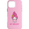 Sanrio Custodia per iPhone 16 Pro Max Personaggio My Melody davanti e dietro
