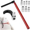 Xinxinphi 9 Pezzi Chiave Rubinetto Lavello con Strumento Adattatore 8-17 mm, Chiavi Bussola Sottolavello, 13MM Chiave Tubo Rubinetti Regolabile, Utensile Installazione Universale per Lavabo, Bagno