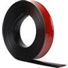 EFUTURETIME Striscia di Soglia Autoadesivo 6M, Profilo di Transizione PVC 4CM di Larghezza, Strisce di Copertura 3,5MM di Altezza per Pavimenti, Porte, Finestre (Nero)