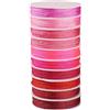 FASHEWELRY Filo intrecciato per perline da 0,8 mm, 10 colori, in poliestere, rosso, rosa, per braccialetti e lavori fai da te