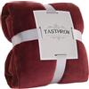 TASTHROW Borgogna Coperta Pile Blanket 130 x 150 cm