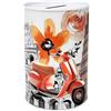 CUCUBA Barattolo Salvadanaio Design Italia Elementi Caratteristici e Monumenti Torre di Pisa Colosseo in Metallo Latta non Apribile 13x8cm