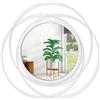 HLFMVWE Specchio da parete moderno con cornice in metallo, specchio circolare per decorazione da parete per casa, soggiorno, balcone, camera da letto, bagno, corridoio, casa colonica, ingresso,