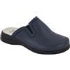 SCHOLL SHOES NEW TOFFEE LEATHER CIABATTA WOMAN NAVY BLUE 40