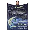 UFOORO Coperta personalizzata per figlia, coperte personalizzate per ragazze da papà e mamma compleanno 140 x 178 cm