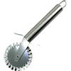 PARENCE.- Set di 2 Ruote per Pizza - 2 Coppette per Impasto e Pizza in resistente acciaio inox - Taglio Pizza di 19 X 6,5 CM - Facile da riporre per appendere