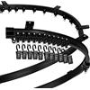 Jetec Binario per Tende a Soffitto Curvo Staffe Pieghevole per Binario per Tende Letto a Castello Divisorio per Finestre Flessibile Dritto (Nero, 8 m/ 26 ft)