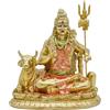 alikiki Statua dell'idolo di Lord Shiva Nandi - Statua di dio indù indiano casa tempio Mandir Pooja Murti Decor indiano Shiva Lingam figurina ritorno matrimonio decorazione Diwali