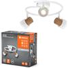 LEDVANCE DECOR SPOT CORK Spiral, 3 x 3,4 W, 690 lm, bianco, faretto, teste orientabili, versatile, faretto per interni, lampade LED sostituibili, dimmerabile, colore della luce bianco caldo, GU10