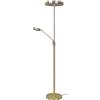 Trio Leuchten TRIO, Piantana, Franklin incl. 1 x LED,SMD,35,0 Watt,2700+3200+4000K,4100 Lm. incl. 1 x LED,SMD,6,5 Watt,2700+3200+4000K,650 Lm. Metallo, Nero, Finitura: Metallo, Ottone satinato Ø:35,2cm, A:181,0cm