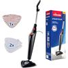Vileda Steam PLUS con Power Pad|scopa a vapore|pulizia e igiene con il vapore|elimina fino al 99.9% dei batteri e virus|ideale per tappeti, moquette e tutti i tipi di pavimento|senza uso di detergenti