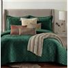 Tribeca Living Set copripiumino oversize in velluto, colore: verde acqua, per letto matrimoniale