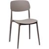 WS DESIGN Sedia Moderna Polipropilene Ristorante Tortora MOD. Ortigia