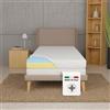 Dream Materassi Dream Materasso Singolo 80x190 Memory e Water Foam altezza 22cm Certificato Dispositivo Medico - Materasso Singolo 80x190 Traspirante con Rivestimento Sfoderabile Argento Antibatterico - Made in Italy