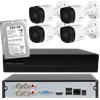 Dahua KIT Dahua XVR 4 canali 5 MPX e 4 telecamere 5 MPX 2.8 mm bullet ONVIF BNC