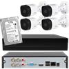 Dahua KIT Dahua XVR 4 canali 5 MPX e 4 telecamere 5 MPX 2.8 mm bullet ONVIF BNC