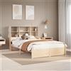 vidaXL Letto Libreria senza Materasso Bianca 90x200 cm Legno di Pino letto vidaXL