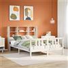 vidaXL Letto Libreria senza Materasso Bianco 160x200 cm Legno di Pino letto vidaXL