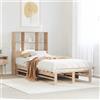 vidaXL Letto Libreria senza Materasso Bianco 200x200 cm Legno Massello letto vidaXL