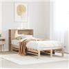 vidaXL Letto Libreria senza Materasso Bianco 75x190 cm Legno Massello letto vidaXL