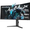 KOORUI Monitor Gaming Curvo 34 Pollici 165Hz 1ms 1000R UWQHD 3440x1440 HDR400 DCI P3