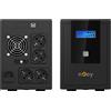NJOY UPS 1500VA 900W Onda sinusoidale simulata 4 schuko 2 batterie 12 Volt 9A LCD