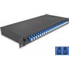 Delock Scatola di giunzione in fibra ottica da 19" 24 x LC Duplex OS2 1U pronta