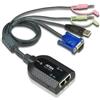 Aten Dual USB - VGA to CAT5e/6 KVM Adapter Cable, Audio & Virtual Media Support