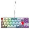 CHERRY K4V2 TKL tastiera Gaming USB QWERTZ Tedesco Grigio Grigio chiaro Rosso