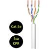 Ewent MATASSA CAVO DI RETE LAN F/UTP Cavo Cat.5E CU 305m FLESSIBILE PVC Grigio - RAME