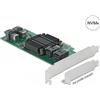Delock Scheda PCI Express x8 a 4 x interni SFF-8643 NVMe - fattore di forma a ba