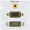 Kindermann 7444000586 HDMI VGA presa in alluminio da 35 mm (7444000586)