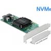 Delock Scheda PCI Express x8 a 2 x interni SFF-8643 NVMe - fattore di forma a ba