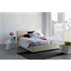 Talamo Italia Letto Contenitore Matrimoniale Anna, Made in Italy, Letto con Rivestimento in Tessuto, Apertura Frontale, Adatto per Materasso cm 160x190, Panna