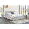 Talamo Italia - Letto matrimoniale Gabriella, Letto contenitore con rivestimento in tessuto, 100% Made in Italy, Apertura frontale, adatto per materasso Cm 160x200, Bianco