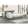 Talamo Italia - Letto matrimoniale Cristyn, Letto contenitore con rivestimento in tessuto, 100% Made in Italy, Apertura frontale, con materasso Cm 160x200 incluso, Grigio