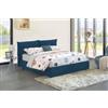 Talamo Italia - Letto matrimoniale Gabriella, Letto contenitore con rivestimento in tessuto, 100% Made in Italy, Apertura frontale, adatto per materasso Cm 160x200, Blu