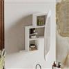 Dmora Specchio Azmidi, Specchiera, Articolo d'arredo a Muro, Decorazione con Specchio, 60x13 h75 cm, Bianco