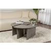 Dmora Tavolino da Salotto Codroipo, Tavolo Basso da caffè, Portariviste per Divano, Ripiano da Soggiorno, 90x90 h41 cm, Grigio