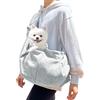 DEANKEJI Borse per Cani, Marsupio per Cani, Max 7,5kg, Grigio Borse Cane Taglia Piccola, Trasportino Canes, Adatto per Passeggiate, Attività All'aria Aperta e Trekking