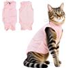 HMCEY Body Post Operatorio Gatto,Tutina Operatoria Gatto,Vestito Chirurgico Gatti,Recovery Gatti Non Leccarsi,Tuta Medica Da Recupero Traspirante,Cat Clothes per Ferite Malattie Della Pelle - L