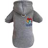 Izefia Felpa con Cappuccio per Cani Abbigliamento Abbigliamento in Pile Maglione per Cani Felpa Invernale in Cotone Caldo Felpa con Cappuccio per Cani di Piccola Taglia Grigio XXL