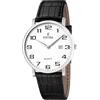 Festina Orologio Uomo F16476/1 Correa Clasico cassa di Acciaio inossidabile 316l Grigio cinturino in Pelle Nero