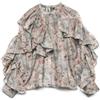 Vero Moda Vmsabrina LS O-Neck Flounce Top Wvn Exp, Burlwood, S Donna