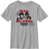 Stranger Things Netflix Stranger Things, Maglietta a Maniche Corte Team Halloween T-Shirt, Grigio, Taglia Unica Unisex-Bambini e Ragazzi