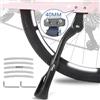 ANWONE Cavalletto per Bicicletta, 24-29 Pollici, Cavalletto Laterale Regolabile in Altezza, 4 Fori Distanza tra i Fori di per 40mm o 18mm, per MTB, Bici da Città, Bici Elettriche, Carico Massimo 40KG