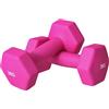SPORTNOW Set di 2 manubri esagonali con impugnatura antiscivolo per l'allenamento a casa, 2 x 3 kg, rosa