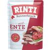 RINTI - Carne d'intenditore | Cibo umido con 70% di carne per cani adulti. Alimento completo senza cereali in scatola senza soia, coloranti e conservanti | 10 x 400 g di anatra