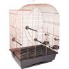 Flamingo Gabbia per uccelli - Voliera - Kelby Rame/nero - 45×32×64 cm - 3 posatoi, 2 mangiatoie, porte laterali e frontali, cassetto estraibile, robusta e durevole