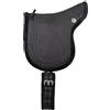 PFIFF Shetty 103004 - Cuscino da Equitazione, Senza Albero, in Pelle Scamosciata e Pelliccia Sintetica, con Cintura per Sella, Colore: Nero
